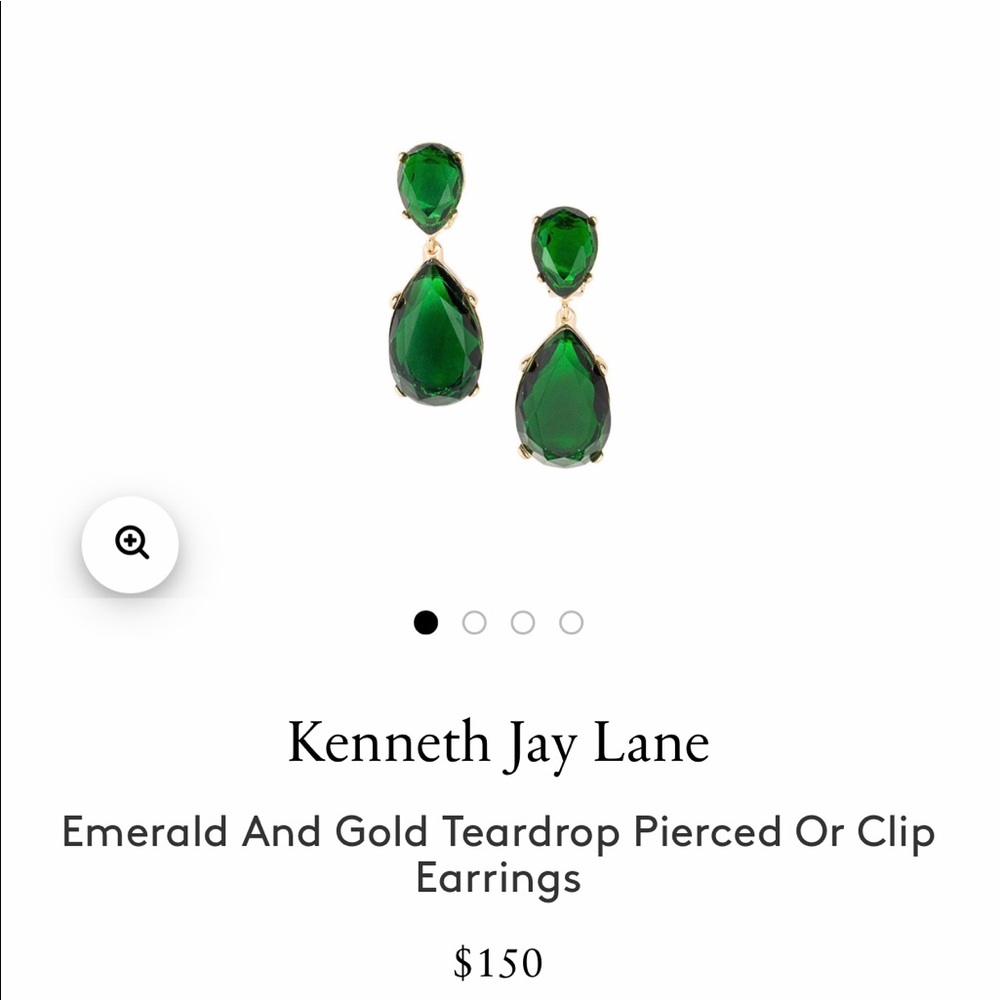 Kenneth Lane emerald chandelier earrings new !